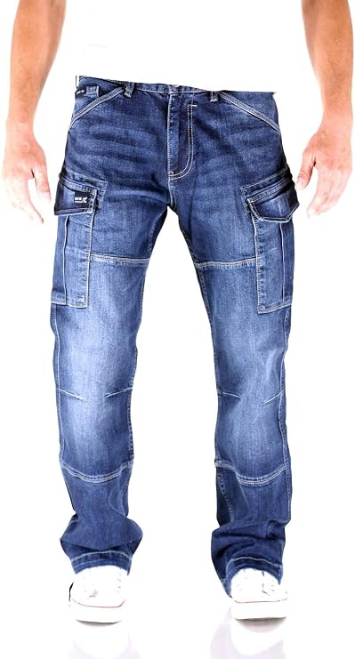 Big Seven Brian Dark Aged Cargo Men's Jeans