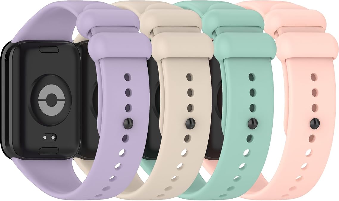 Compatible with Xiaomi Band 8 Pro/9 Pro/10 Pro, Redmi Watch 4/5 Strap for Women&Men Breathable Silicone Replacement Wristbands Adjustable Sport Band