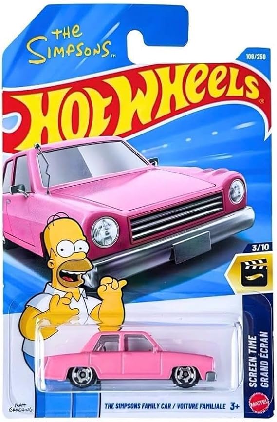 Hot Wheels Tekli Arabalar THE SIMPSONS FAMILY CAR/VOITURE FAMILIALE (KISA KART) JJJ68
