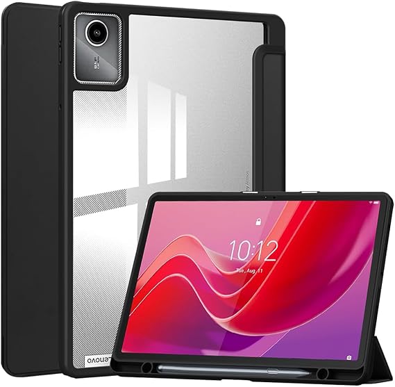 Lenovo Tab M11 CoverTB-330FU/TB-331FC Case 11 Inch, PU Leather Case, Clear TPU Back ,Lenovo Xiaoxin Pad 2024 Case with Pencil Case, Tri-Fold Bracket Function,Lenovo Tab M11/Lenovo Tab