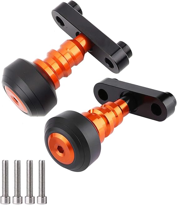 Anauto Frame Slider Crash Pads 1 Pair CNC Aluminum Fork Frame Sliders Wheel Crash Protector Collision Falling for Motorcycle 125 200 390 13-15
