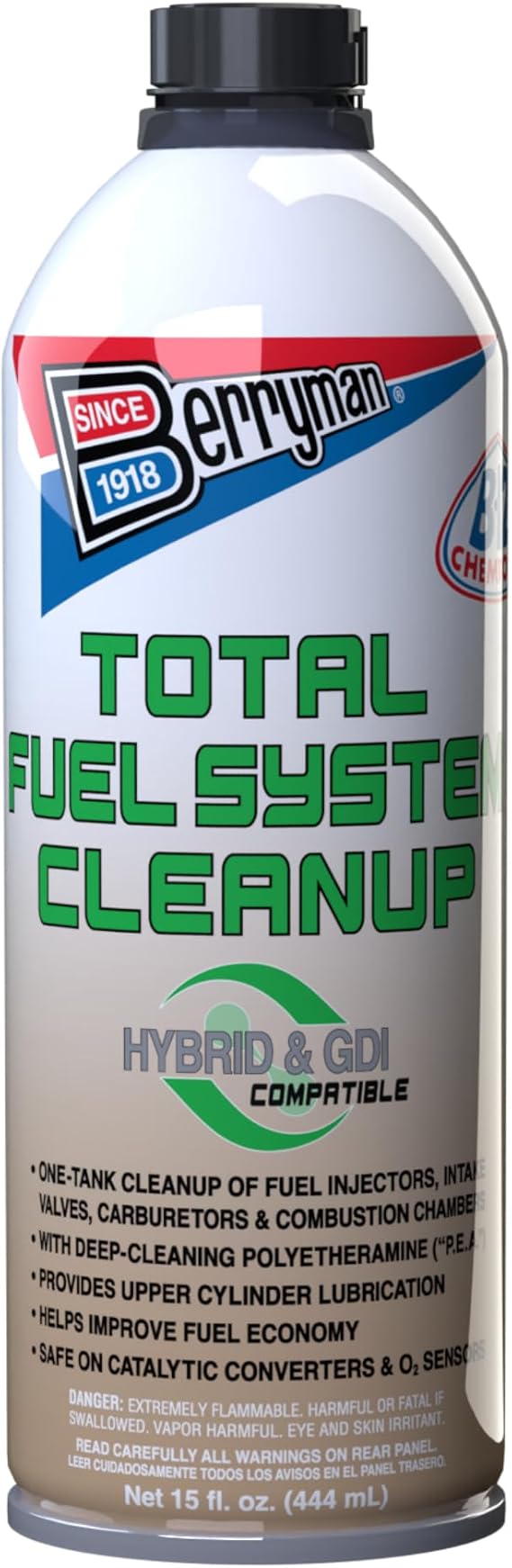 Berryman 2616 B-12 Chemtool Total Fuel System Clean-Up Easy Pour-In Metal Can, 16-Ounce, Fluid