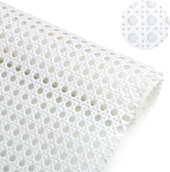 16" Width Cane Webbing, 3.3 Feet Cane Webbing Roll for Caning Project, Rattan Webbing, Caning Material for Chairs, Cabinet, Dresser, Furniture