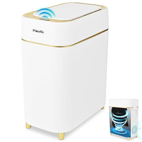 Pukomc 2.3 Gallon / 9L Automatic Adsorption Sensor Trash Can