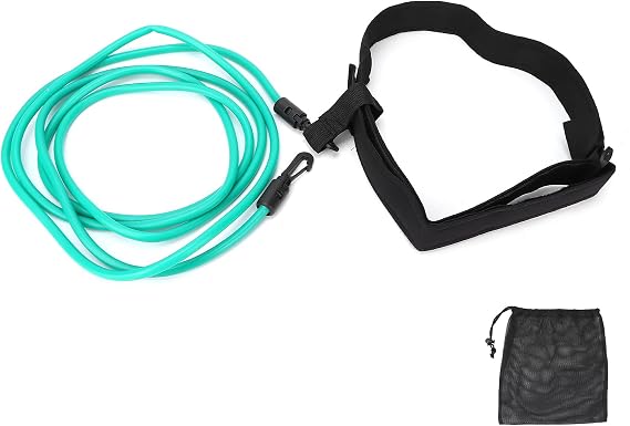 Swim Training Belt, 10.5ft Elastic Rope for Swim Exercise, Pool Swim Trainer Belt Harness, for Swim Training & Exercise