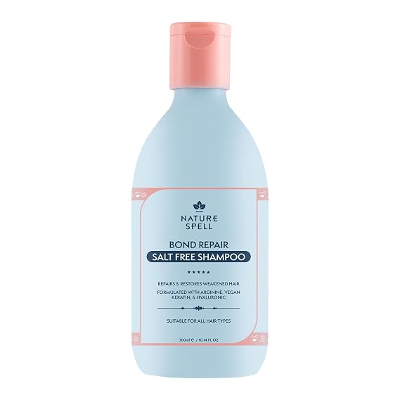 Nature Spell Bond Repair Shampoo for Dry & Damaged Hair, Vegan, 10.14 fl oz