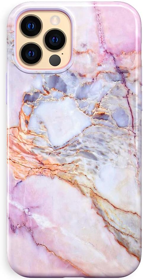 Velvet Caviar Compatible with iPhone 12 Pro Max Case for Women Cute - 10ft Drop Tested - Protective Phone Cover (White Marble)
