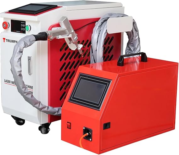 Triumph 1000W 4 in 1 Integrated Fiber Laser Welding Machine 220V Single Phase Handheld Laser Welder Machine with Auto Wire Feeder Cable Length 10m for Stainless Steel,Pipe,Hardware,etc (1000, Watts)