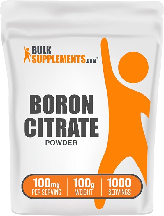 Boron Citrate Powder - Boron Supplement for Men & Women, Food Grade - for Bones & Joints Support, 100mg per Serving, 100g (3.5 oz) (Pack of 1)