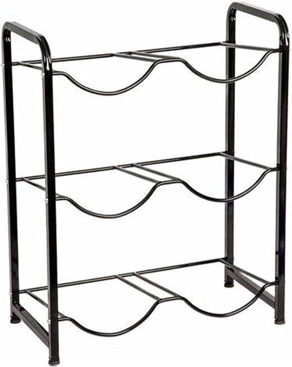 Artliving 3 Tier Bottle Rack Black