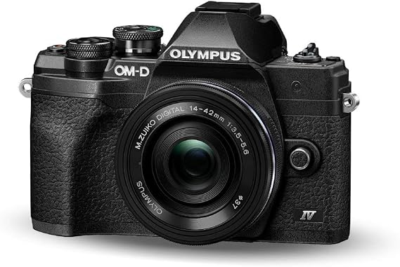 Olympus OM-D E-M10 Mark IV Micro-Four-Thirds-Systemkamera-Kit 20 MP Sensor 5-Achsen-Bildstabilisationleistungsstarker AF Wi-Fischwarz inkl. M.Zuiko Digital ED 14-42mm F3.5-5.6 EZ Pancake schwarz