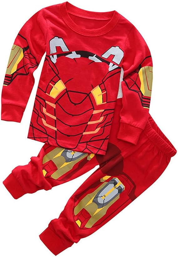 LEMONBABY Boys Cotton Sleepwear Pjs Pants 2 Piece Pajamas Set,Size 2-7Yrs