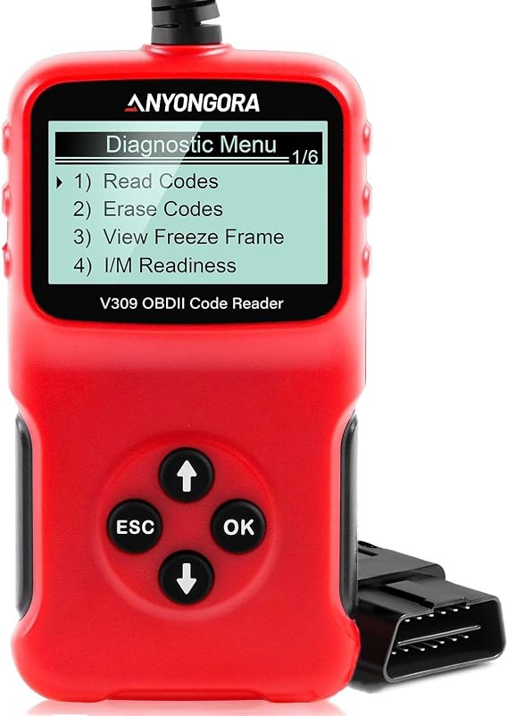 Anyongora OBD2 Scanner Diagnostic Tool - Professional Car Code Reader, Engine Code Reader with Real Time Data, Freeze Frame, I/M Support for All OBDII Protocol Cars Since 1996