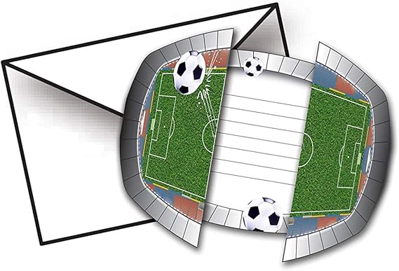 Creative Football Theme Invitations - 8 Count (Pack of 1)