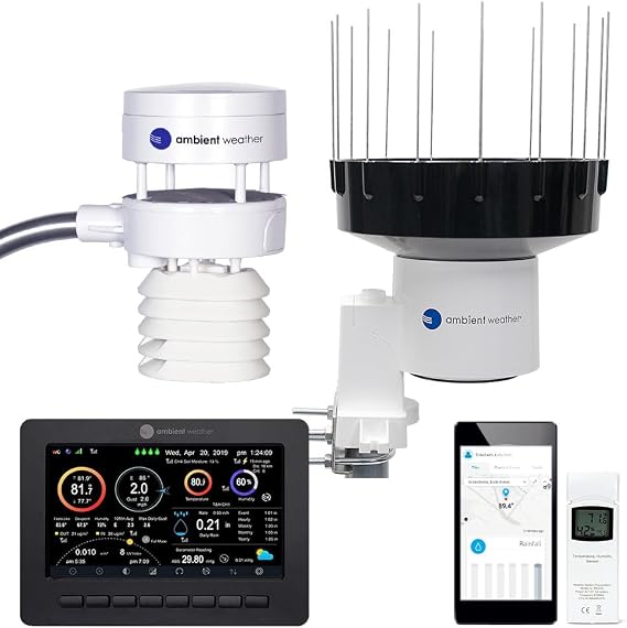 Ambient Weather WS-5000 Ultrasonic Smart Weather Station with AWN+ Included