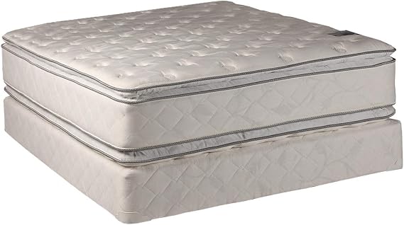Dream Solutions USA Natural Sleep - (Full Size) Medium Soft PillowTop Mattress and Box Spring Set Double-Sided Sleep System with Enhanced Cushion Support- Fully Assembled, Back Support, Longlasting