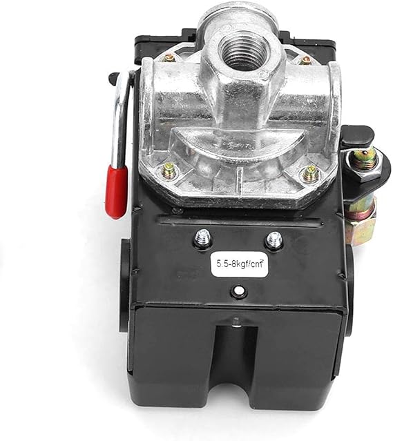G1/4" Air Compressor Regulator 220V,75~120psi 4 Hole Automatic Pressure Switch Control Valve,Mechanical Pressure Control,for Air Compressor