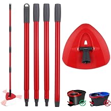Sgizoku Spin Mop Head Base with Handle Compatible with Viledar/O-cedars 2in1,3in1 Turbo Mops Refill for Turbo Smart/EasyWring&Cleaning Mops Accessory - Not Include Mop Cloth