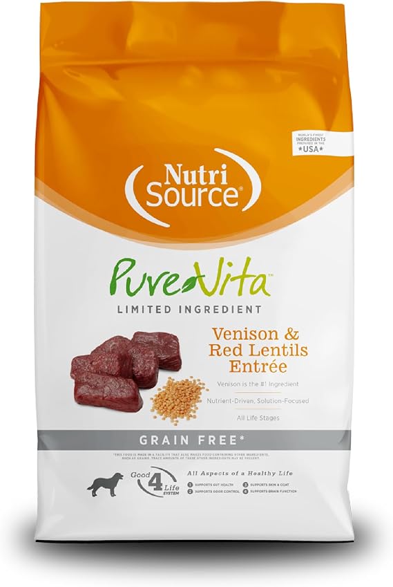 Nutri Source Purevita Grain Free Venison Dog Food 25Lb