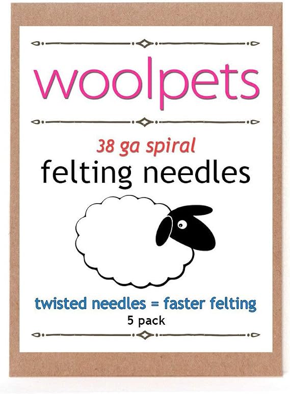 Woolpets, Felting Needles, 38 Gauge Spiral Twisted Needles, 5 Pack, 2004