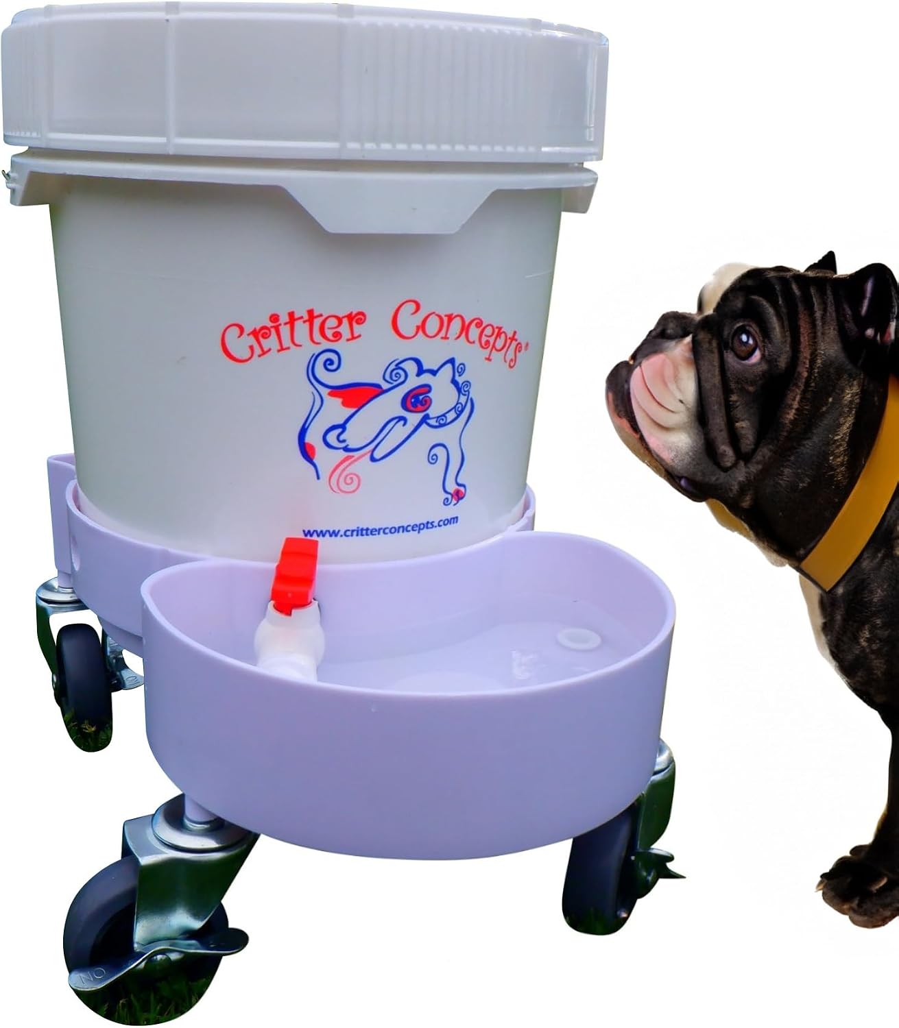 Gravity Water Bowl for Cats: Dogs & all Pets 3.5 Gallon. Top Fill Automatic Water Dispenser for Cat, Quiet, No BPA & Made in USA. Auto Water Dog Bowl for Daycares, Multi Pet Homes and Busy Parents