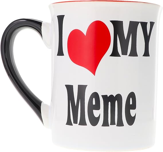 Cottage Creek Mugs 16 oz Large Ceramic I Love My Meme Coffee Cup