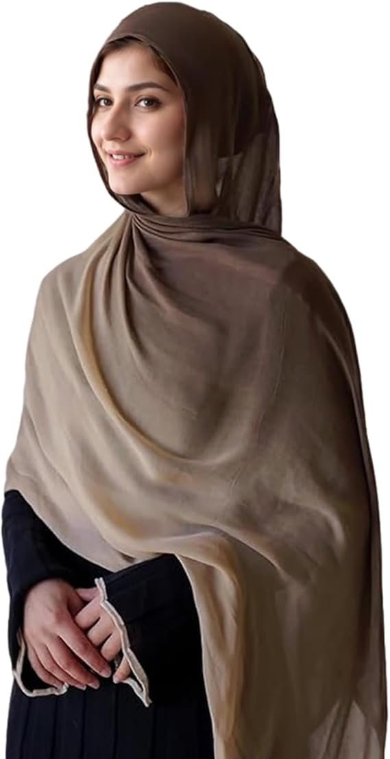 Modal Hijab Ombre Head Scarf Shawl Wrap for Women Muslim Lightweight