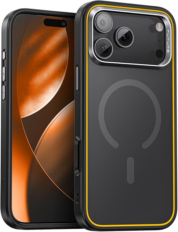 AOHI Magnetic Case for iPhone 17 Pro Max, Slim MagSafe-Compatible Shockproof Phone Case with Military-Grade Drop Protection, Black