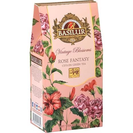 Basilur - Vintage Blossoms - Rose Fantasy Bag - 75 g Ceylon Young Hyson Green Tea
