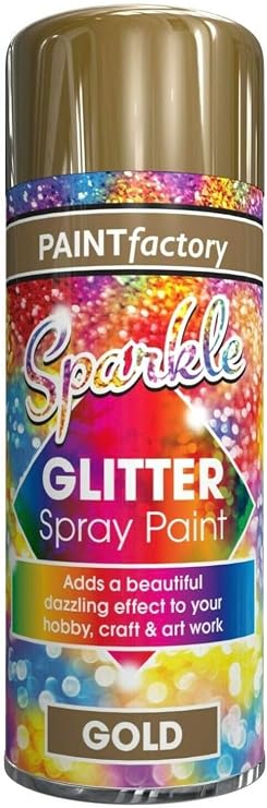 Paint Factory Glitter Spray Paint 200ml (Gold)