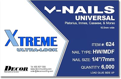 Framer Supply V-Nails for Universal, Hardwood & MDF, 14 Inch 7mm, Pack of 6000