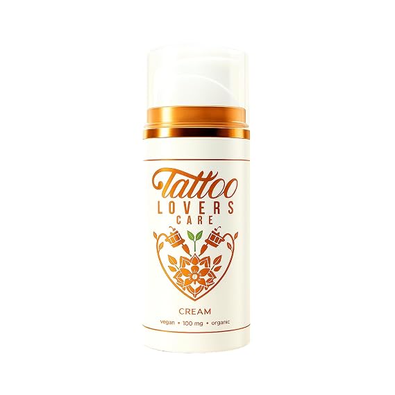 Tattoo Lovers Care Tattoo Cream Aftercare Lotion Moisturizer Promotes Skin Healing Revitalizing for Redness, Swelling, Scabbing, Speed up Healing Preserves Ink with Jojoba Oil, Arnica, Shea 3.4oz