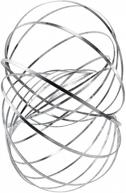Encore Savage Magic Flow Ring, Spring Bracelet, Interactive 3D Kinetic Flow Ring - Pack of 3 (Silver)