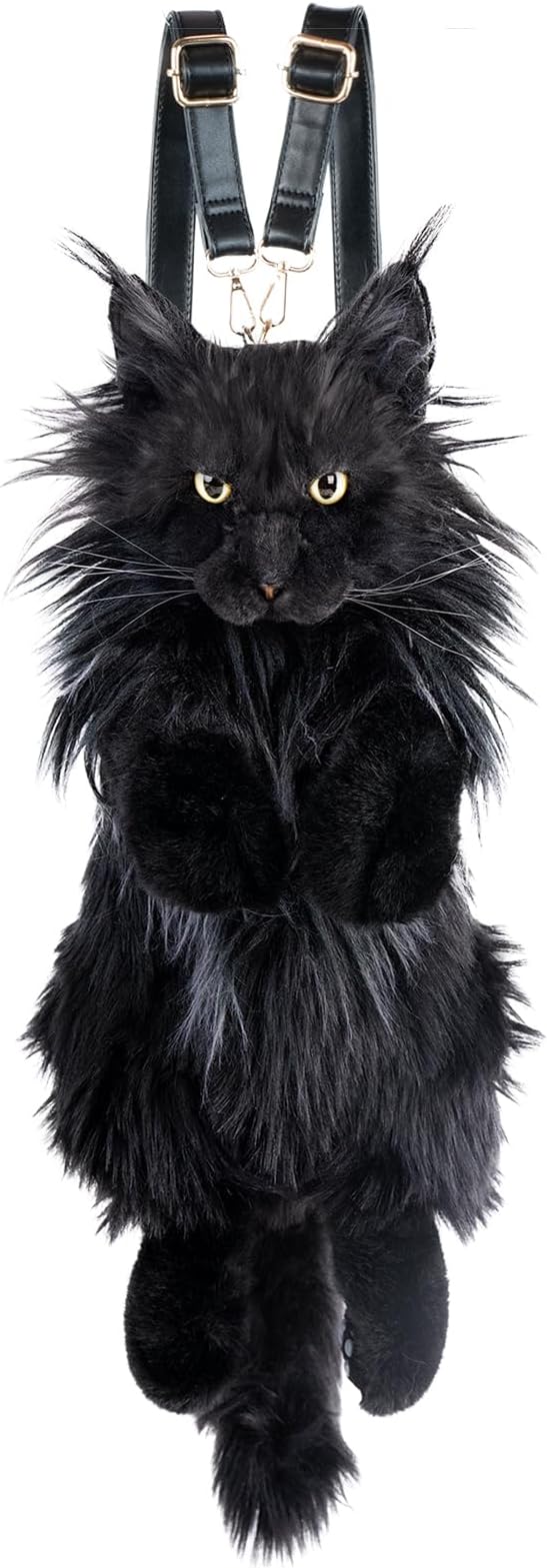 Chongker Realistic Cat Backpack, Handmade Plush Stuffed Animal Bag