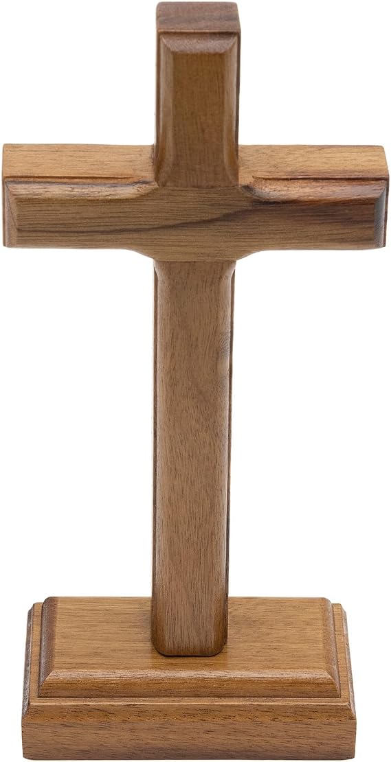 Intercession Standing Wooden Cross Wall Art (5 inch)