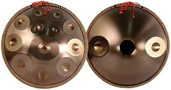 Handpan Drum Steel Hand Pan, 9/10/12/14 Notes Hand Drum In D Kurd Minor, 432 Hz Handpan Drums Percussion Instrument Steel Handpan Drum, With Handpan Bag, 2 Mallets And Hand Drum Stand(12Notes)