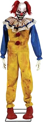 Twitching Clown Animated Halloween Prop Animated Lifesize Poseable Haunted House
