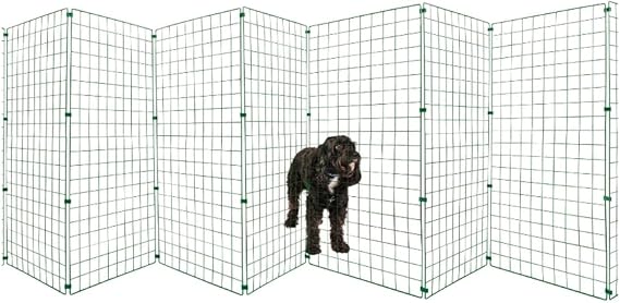 Conka Pets – Outdoor Dog Fence – Wire Garden Barrier for Dogs and Pets – 1M High – 5cm x 5cm Mesh Stops Dogs from Jumping - Portable, Lightweight Foldable - Covers 10 Foot/3 Metre Gap