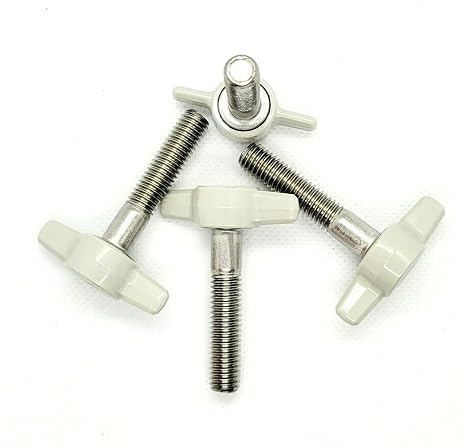 5/16" Thumb Screw T Bolts Gray Butterfly Clamping Knob Multiple Sizes Stainless (Screw Size: 2", Pack Size: 8 Bolts)