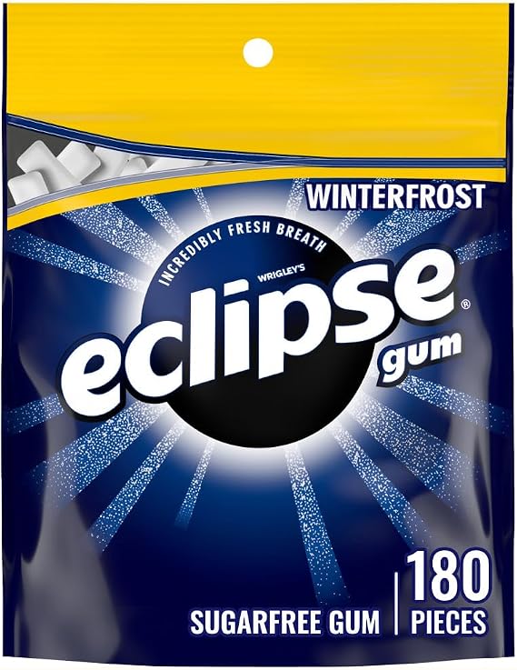 ECLIPSE Winterfrost Sugarfree Gum, 8.8-Ounce 180 piece bag
