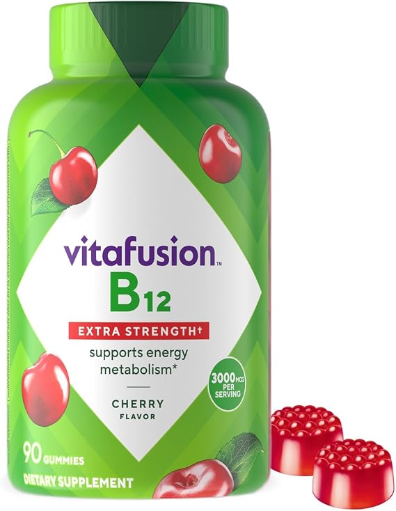 Vitafusion Vitamin B12 Gummies | 3000 mcg Per 2 Gummies | 90 Gummy Vitamins