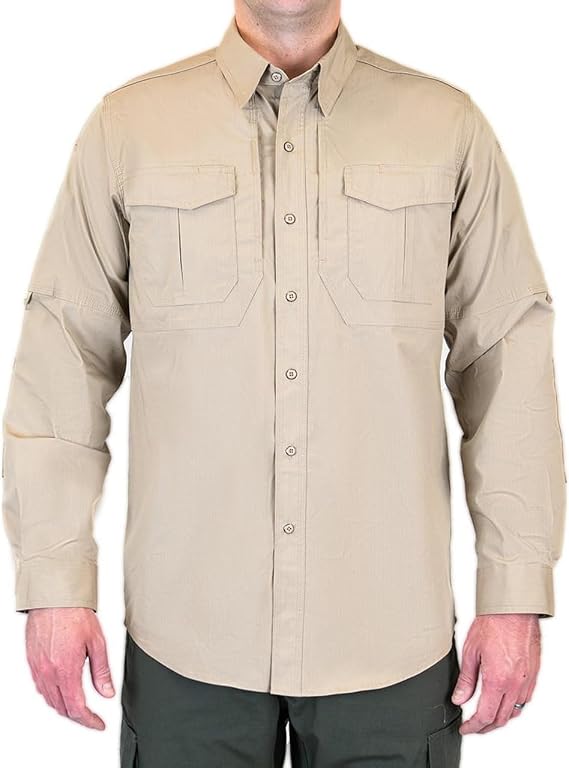 LA Police Gear LAPG Men's Battle Rattle Stretch Long Sleeve Shirt
