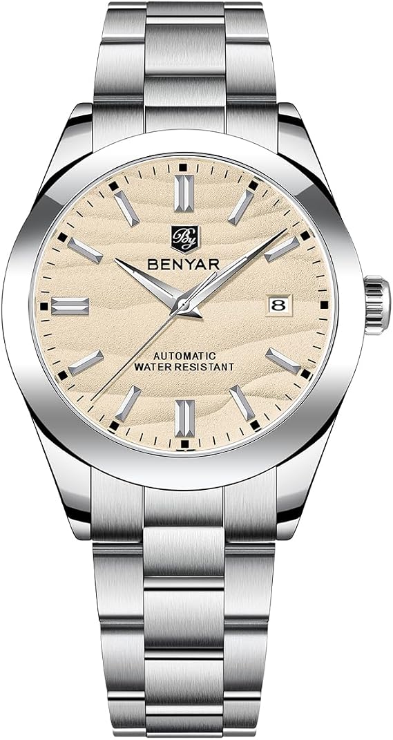 BENYAR Mens Watches Quartz Chronograph Business Luxury Brand Waterproof Wristwatches Fashion Brown Leather Watches for Men