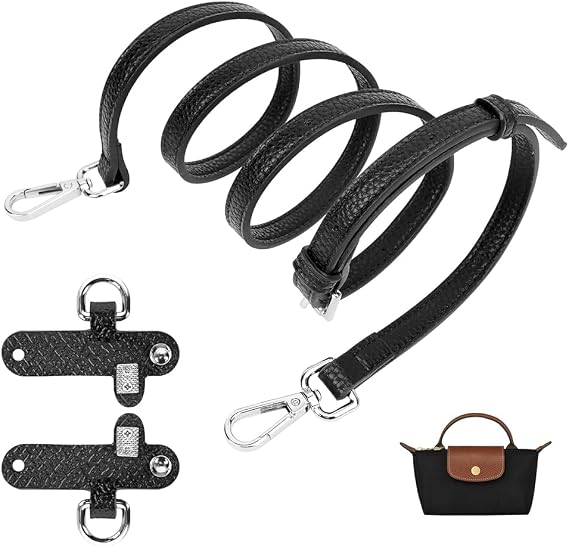 Longchamp kadın çantaları için ayarlanabilir deri omuz askısı Longchamp Mini Bag Straps ve çanta kemeri uzatması - Genişlik: 1,2 cm