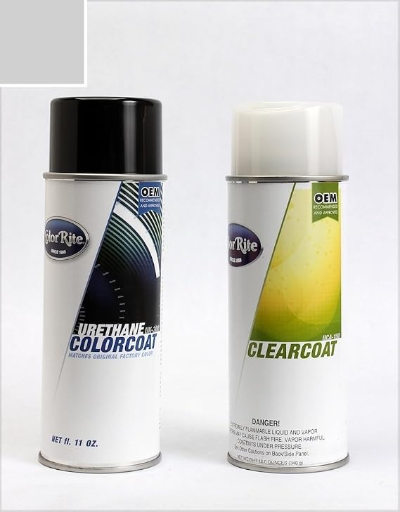 Aerosol Automotive Touch-up Paint for Subaru WRX - Platinum Silver Metallic Clearcoat 01G - All-Inclusive Package
