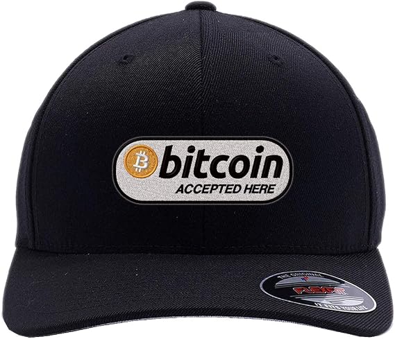 Bitcoin Hat, Bitcoin Logo Embroidered Flex Fitted caps and Baseball Caps