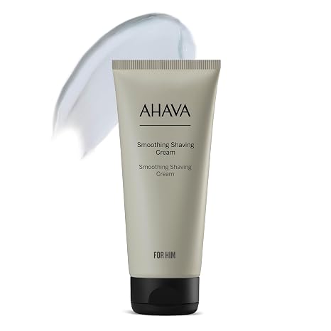 AHAVA Men's Foam-Free Shaving Cream - Foamless Silky Shaving Cream, Closer Shaving, Soothes & Softens, enriched with Osmoter & G-Force: Ginger Root, Ginseng, Ginkgo Biloba & Green Tea, 6.8 Fl.Oz