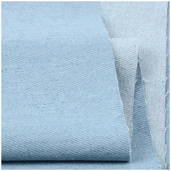 12OZ Cotton Durable Denim Fabric 59Inches Width Width Cotton Non-Stretch for Jeans, DIY Sewing & Jackets(Blue3)(Blue 2,15x1.5M)