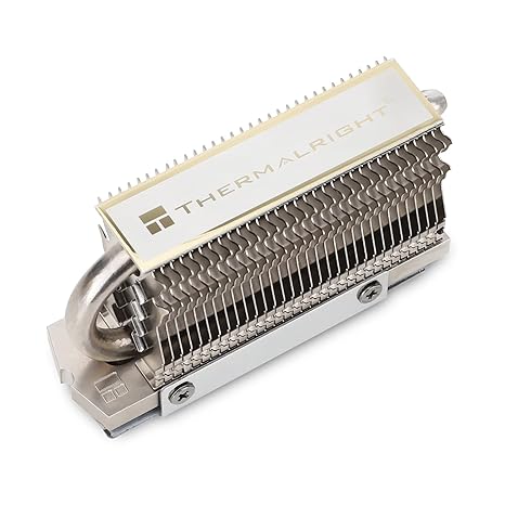 Thermalright HR-09 2280 SSD Heatsink, with Thermal Silicone Pad for M.2 SSD Hard Disk, Computer and PC, Contains a Heat Pipe, Double-Sided Heat Sink, Reflow Soldering Process