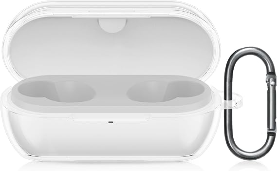 kwmobile Earphones Case for Sony WF-C710N Case - Clear TPU Silicone Earbuds Cover - Transparent